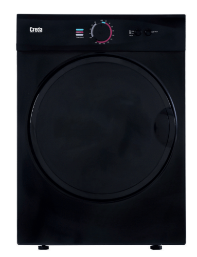 Creda C3TDBL Black Compact 3Kg Rear Vented Tumble Dryer
