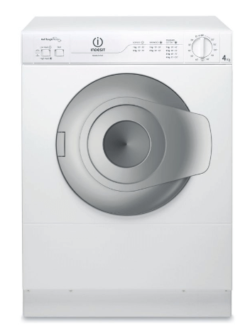 Indesit NIS41V 4kg Vented Tumble Dryer - White with Graphite Door