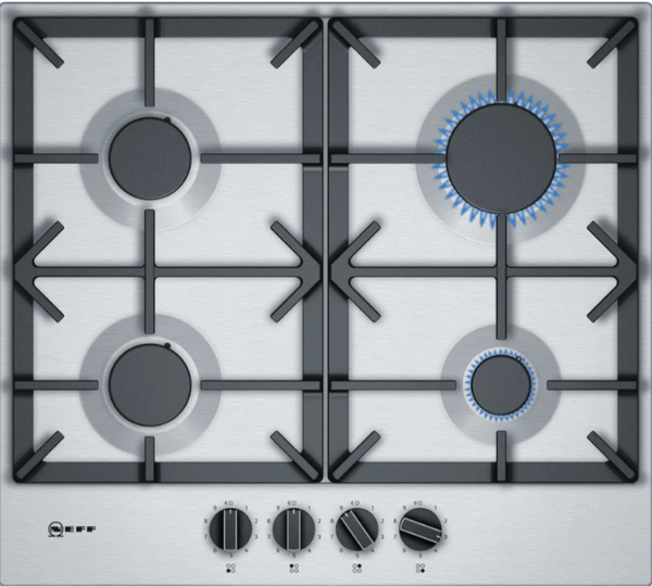 Neff T26DS49N0 58cm Gas Hob - Stainless Steel