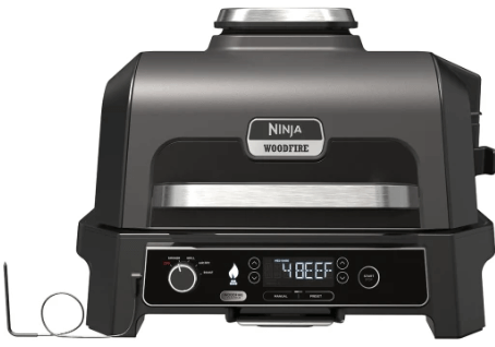 Ninja OG850UK Woodfire XL Electric BBQ Grill & Smoker - Black/Grey