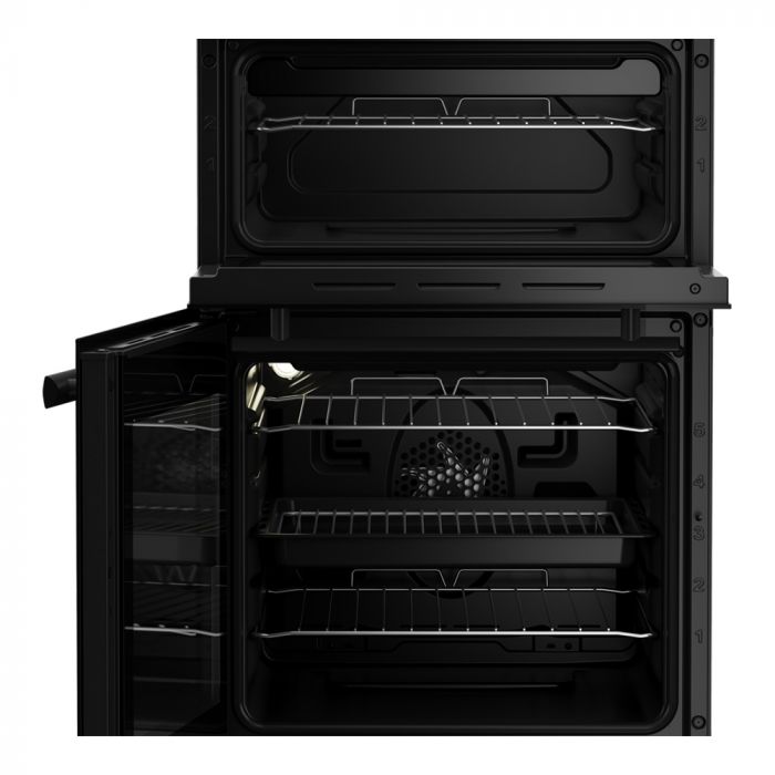 Beko EDVC503B 50cm Electric Double Oven with Ceramic Hob - Black - A Rated