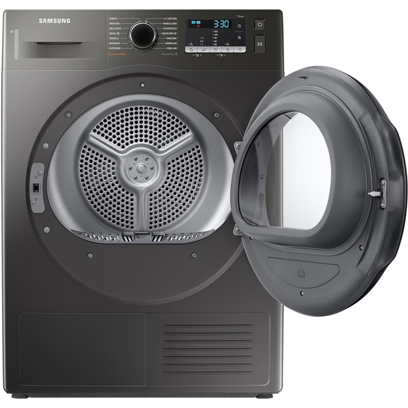 Samsung DV90TA040AN Series 5 OptimalDry Heat Pump Tumble Dryer, 9kg, Silver, A++ Rated