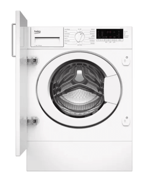 Beko WTIK72111 Integrated Washing Machine, 7kg, 1200 Spin, White