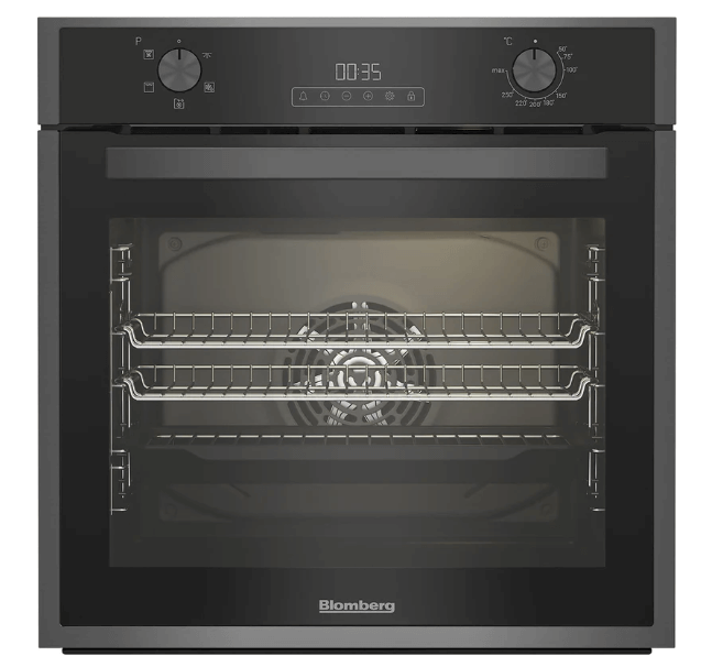 Blomberg ROEN9202DX 59.4cm Built In Single AeroChef Oven - Dark Steel