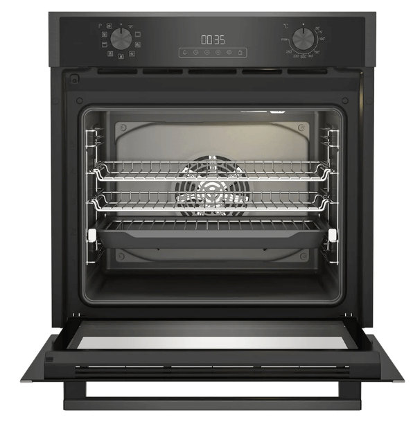 Blomberg ROEN9222DX 59.4cm Built In Single AeroChef Multi-Function Oven - Dark Steel