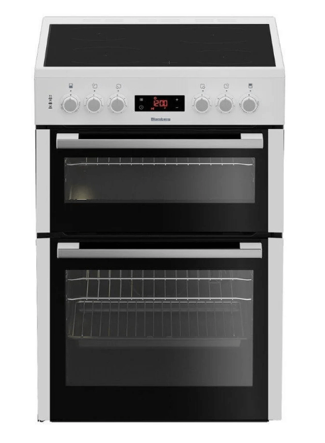 Blomberg HKN65W 60cm Electric Double Oven with Ceramic Hob - White