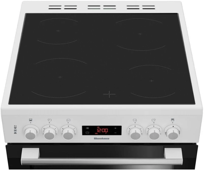 Blomberg HKN65W 60cm Electric Double Oven with Ceramic Hob - White