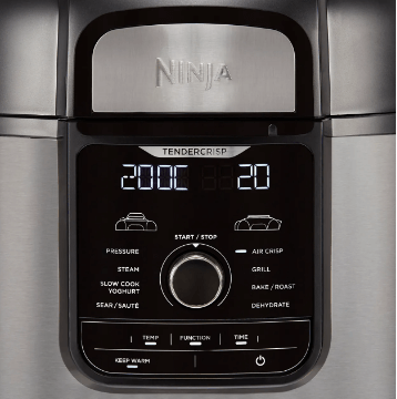 Ninja OP500UK Foodi OP500UK 7.5L 9-in-1 Multi Pressure Cooker and Air Fryer - Black/Stainless Steel