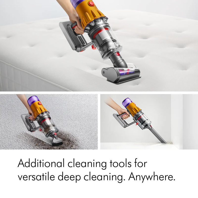 Dyson V12DETECTABS Cordless Stick Vacuum Cleaner - 60 Minutes Run Time - Yellow