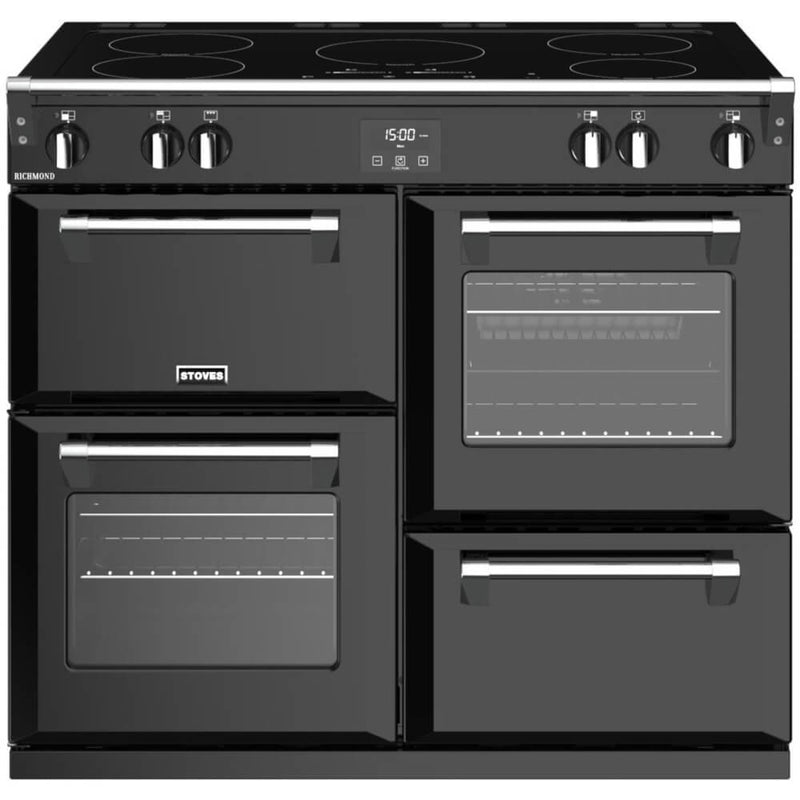Stoves Richmond ST RICH S1000Ei MK22 BK 100cm Electric Range Cooker with Induction Hob - Black - A Rated