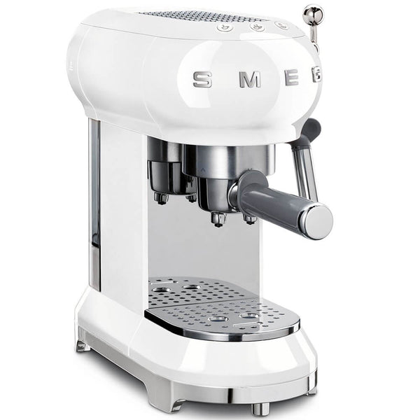 Smeg ECF01WHUK Retro Espresso Coffee Machine White