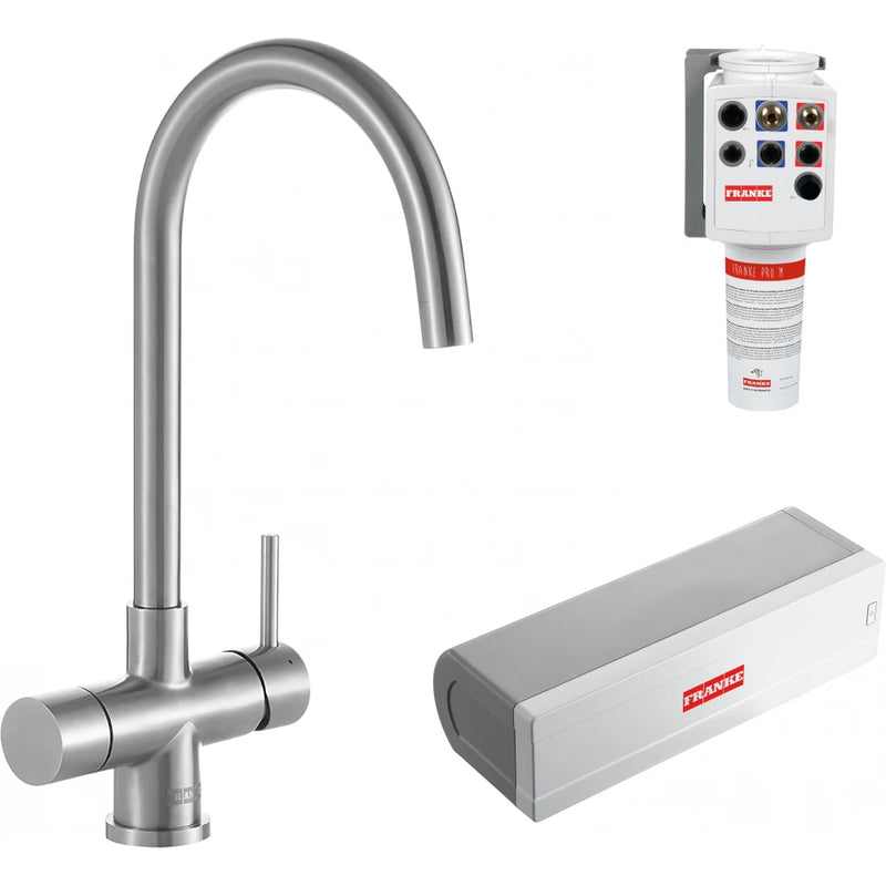 Franke Minerva Helix 4-in-1 Electronic Kitchen Tap - Stainless Steel