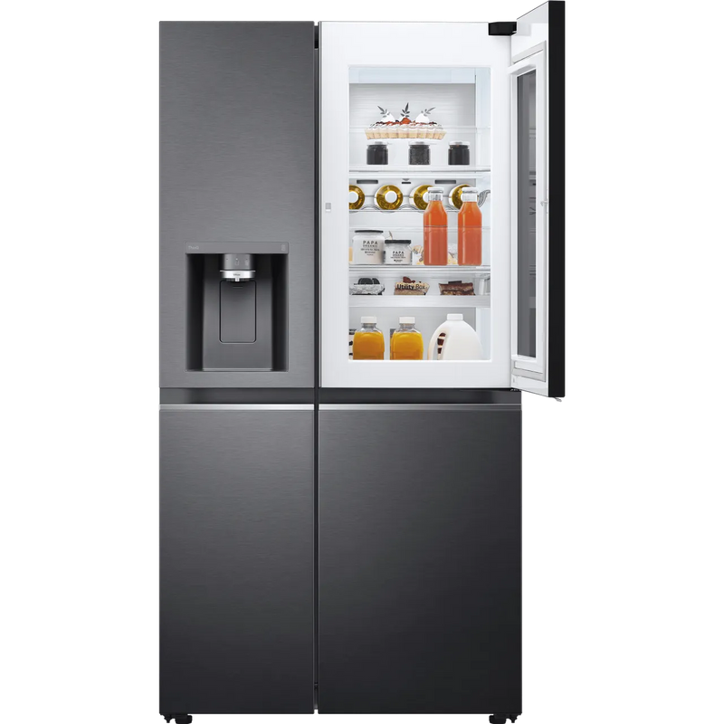 LG GSXV90MCAE Frost Free American Style Fridge Freezer - Matt Black