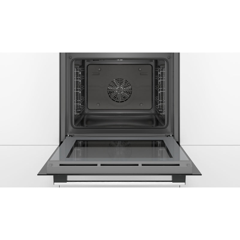 Bosch HBS534BS0B 59.4cm Built In Electric Single Oven with 3D Hot Air - Stainless Steel