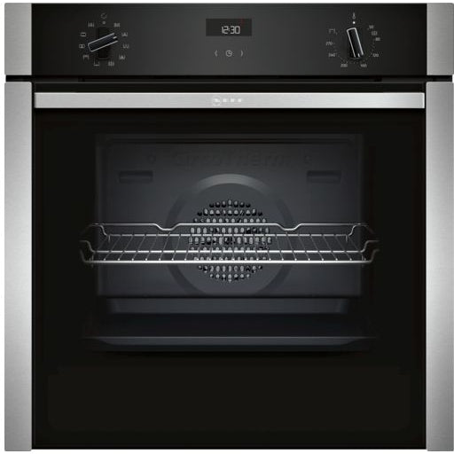 Neff B3ACE4HN0B N50 Slide and Hide Built-In Electric Single Oven, Stainless Steel, A Rated