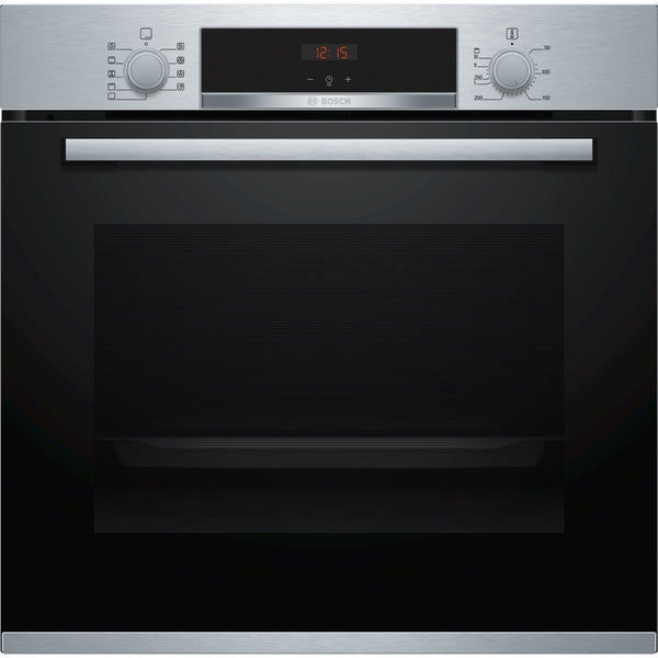 Bosch HBS534BS0B 59.4cm Built In Electric Single Oven with 3D Hot Air - Stainless Steel