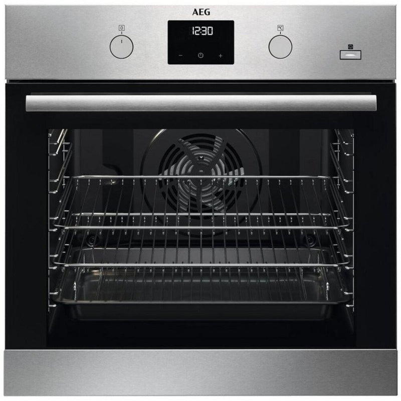 AEG BES35501EM 59.5cm Built In Electric Single Oven - Stainless Steel