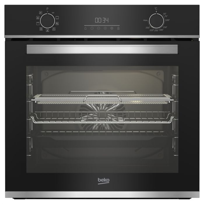 Beko CIMYA91B 72L Built-In Electric Single Oven - Black / Stainless Steel - A+ Rated