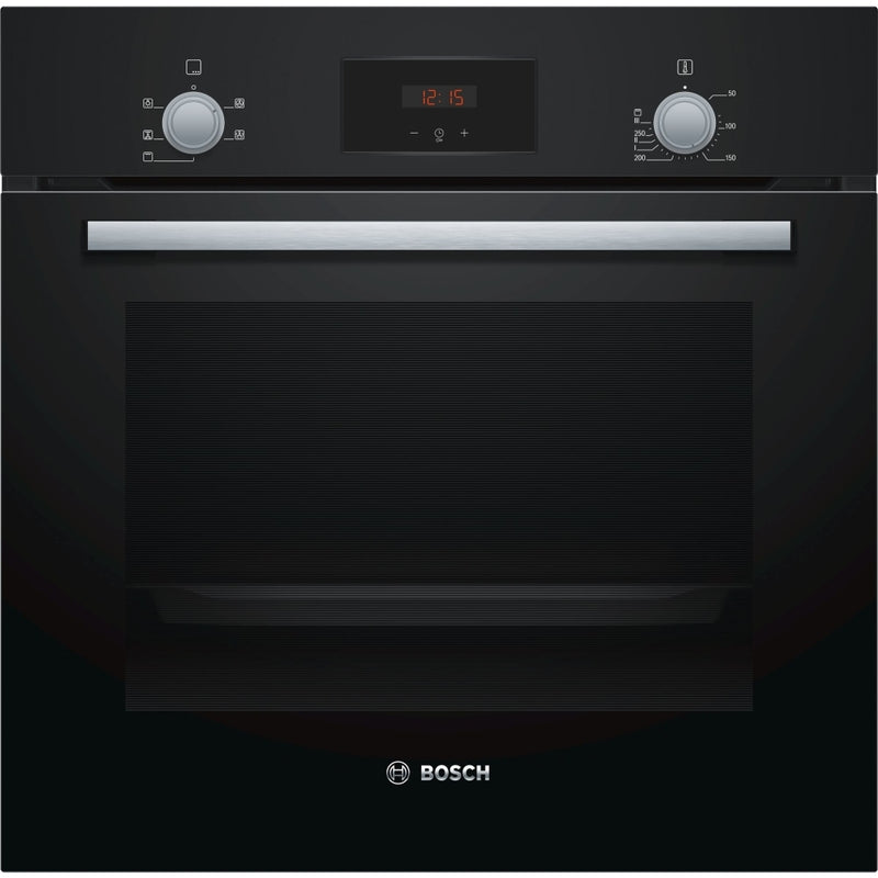 Bosch HHF113BA0B 59.4cm Built In Electric Single Oven With 3D Hot Air - Black