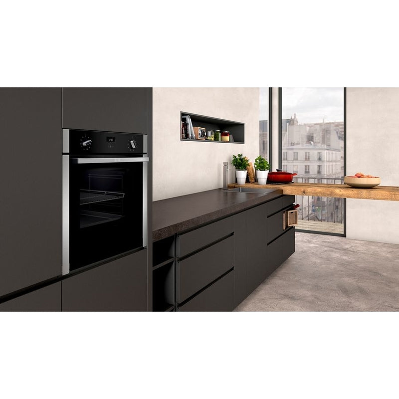 Neff B3ACE4HN0B N50 Slide and Hide Built-In Electric Single Oven, Stainless Steel, A Rated