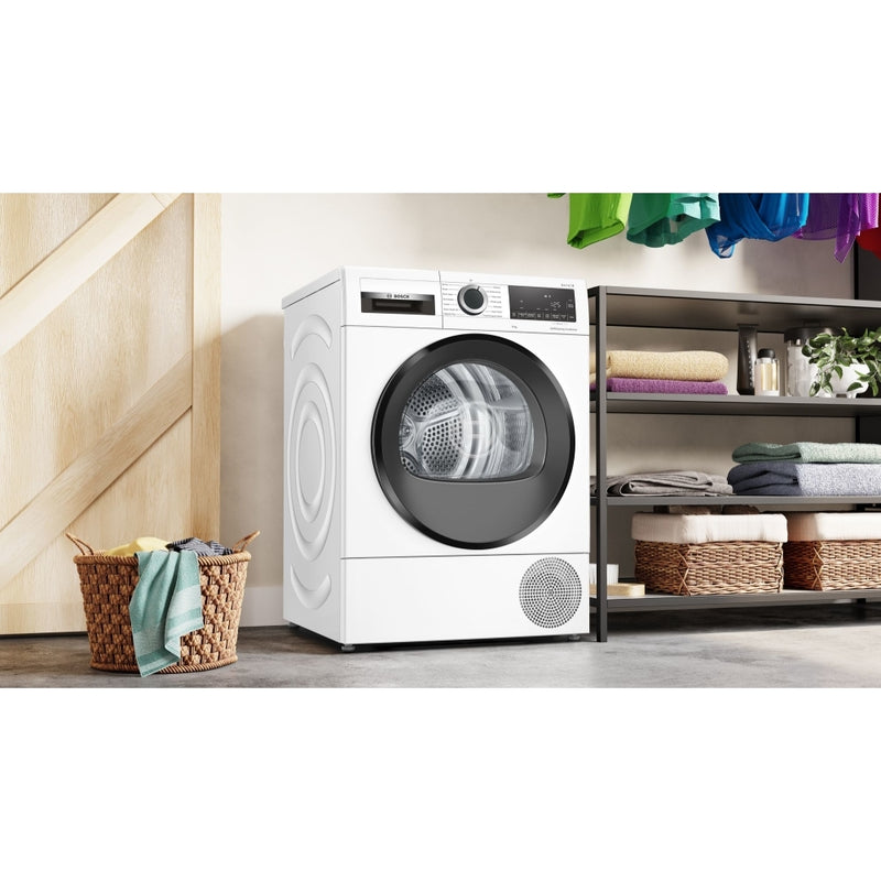 Bosch WQG24509GB 9kg Heat Pump Tumble Dryer - White